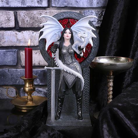 Valour Gothic Dragon Warrior Figurine By Anne Stokes Nemesis Now