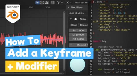 Blender Python Tutorial Add A Keyframe And Modifier With Python Learn