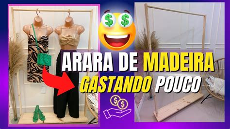 Como Fazer Arara De Roupas Para Loja Arara De Madeira Gastando