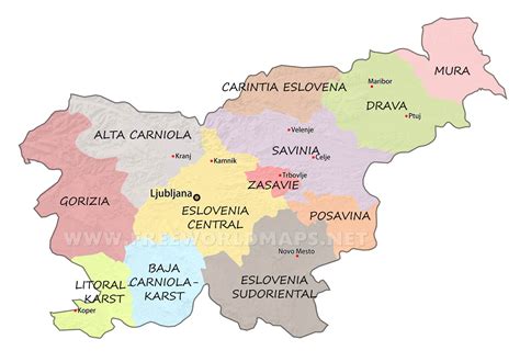 Mapa De Eslovenia