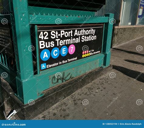 Port Authority Bus Terminal Station 42nd Street Subway NYC NY USA