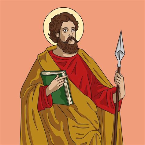 Saint Thomas The Apostle Colored Vector Illustration In 2024 Thomas