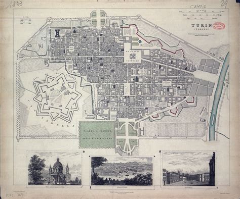 Pianta Topografica Della Città Di Torino 1833 Museotorino