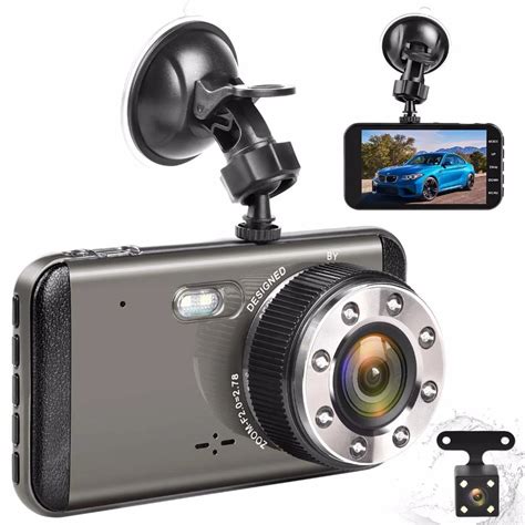 4 IPS Dual Lens Car Dash Cam FHD 1080P 170 Degree Dashboard Camera