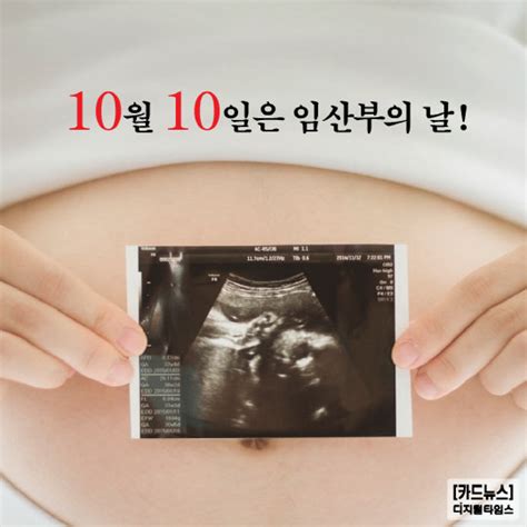 카드뉴스 10월 10일은 임산부의 날 디지털타임스