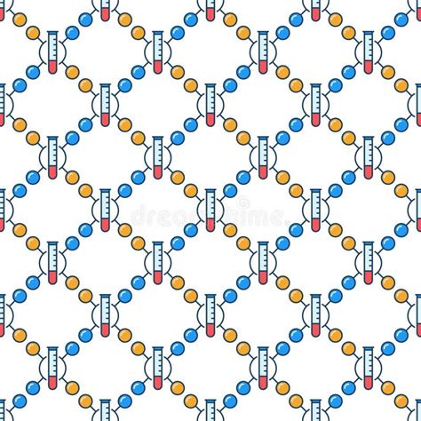 Schema Vettoriale Colorato Di Chimica Senza Saldatura Con Segnali Di