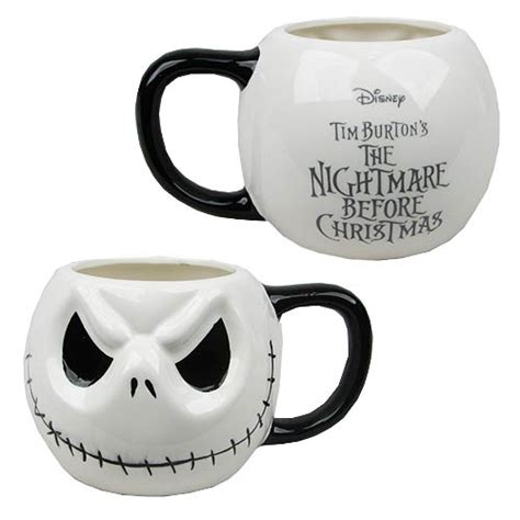 Nightmare Before Christmas Jack Skellington Head Mug Monogram