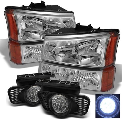 AKKON For Chevy 2003 2006 Silverado Avlanche Headlights Bumper