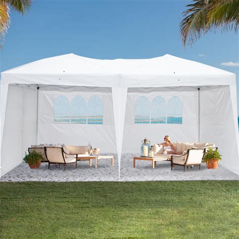 10x20 FT Portable Outdoor Canopy With Removable Sidewalls Foldable