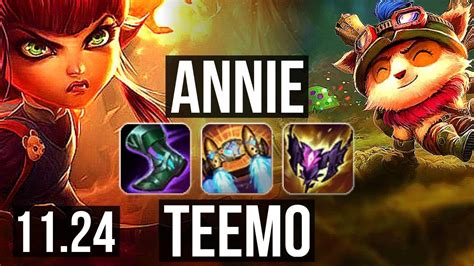 Annie Vs Teemo Top Rank 2 Annie 2 2m Mastery 7 Solo Kills 500