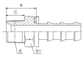 Typy hydraulicznych złączy wężowych Bez wtykowych złączek z gwintem