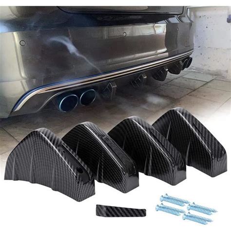 Becquet 4X Diffuseur Pare Chocs Arrière Voiture Universel Spoiler