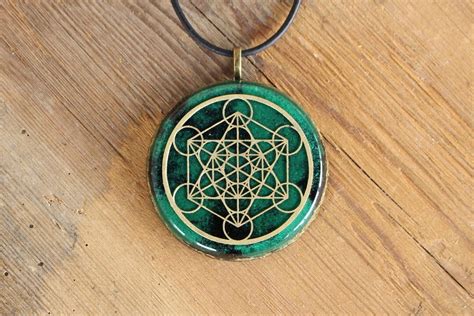 Orgonite Anh Nger Orgon Metatron W Rfel Turmalin Malachit Herkimer