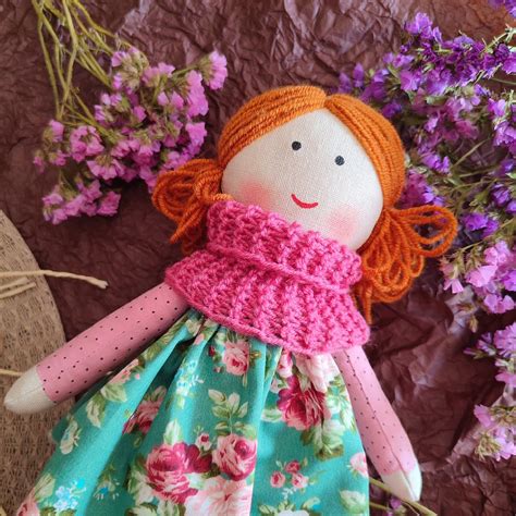 First Soft Baby Doll Red Hair Personalized Rag Doll for Baby - Etsy