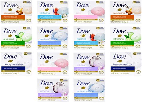 Dove Body Beauty Bar Soap 14 Variety Pack Go Fresh Shea Butter