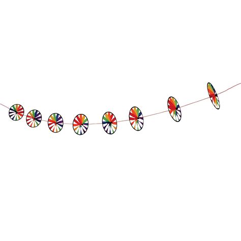 Rainbow Spinner Wheels on String | In the Breeze | Wholesale Garden ...