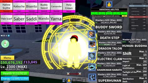 Blox Fruit Account Lv2300 Max Awaken Buddha Unverified Account