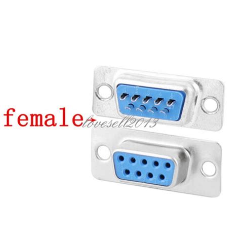 Pcs Rs Db Serial Vga Pin Female Rows Solder Type Plug