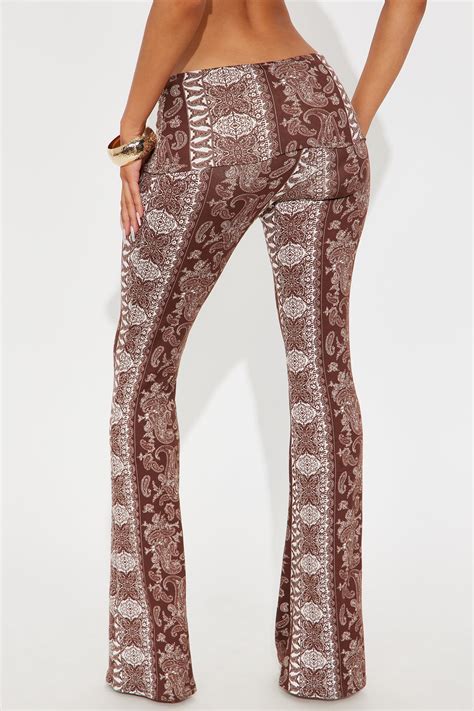Zihna Paisley Flare Pant - Brown Combo | Fashion Nova