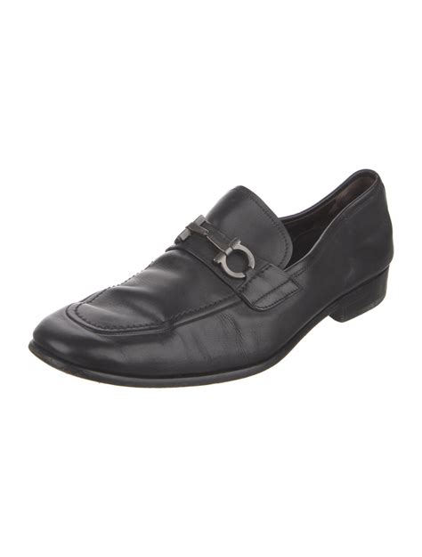 Salvatore Ferragamo Leather Loafers Black Loafers Shoes SAL336897