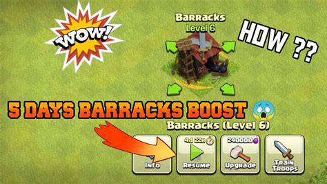 5 Days Barracks Boost Howin Clash Of Clans 2020 Youtube