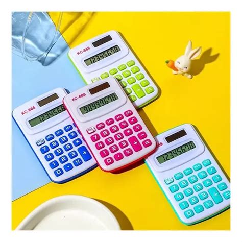 Kit 4 Mini Calculadora De Bolso Colorida 8 Dígitos Pequena MercadoLivre