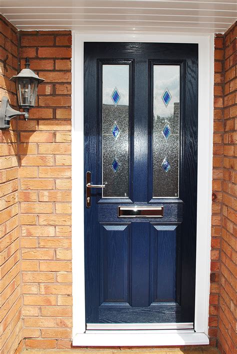 Blue Altmore Composite Door With Coloured Diamond Glass Bevel Designs