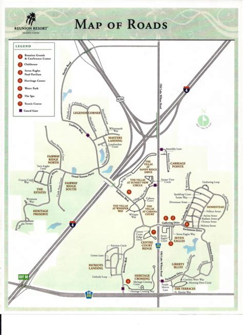 Resort Map Of The Reunion Resort And Golf Club Vacation