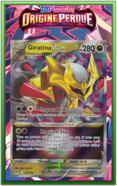 GIRATINA VSTAR EB11 Origine Perdue 131 196 Carte Pokémon