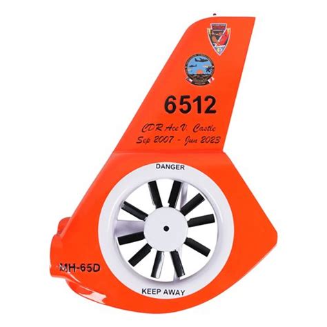 MH 65D Dolphin Helicopter Tail Flash Plaque