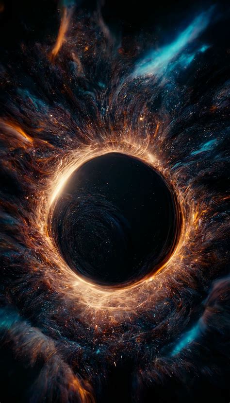 A black hole, Wallpaper created by AI in 2022 | Galaxy art, Surreal art ...