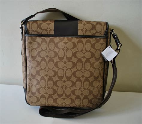 Authentic Bagz For Sure Coach Heritage Signature Stripe Men Map