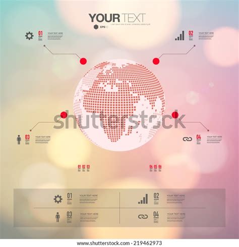 Stock Vektor „modern Infographic Design 3d World Map“ Bez Autorských