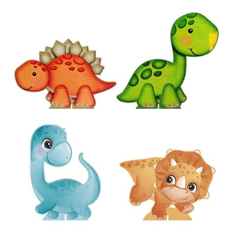 Kit Festa Dinossauro Dino Baby 4 Displays Totens para Decoração de