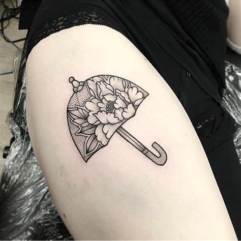 Floral Umbrella Tattoo | Tattoo Ideas and Inspiration | carolinederwenttattoo | Umbrella tattoo ...