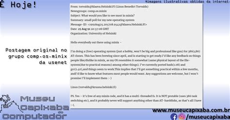 O Sistema Operacional Linux De Mcc Museu Capixaba Do Computador