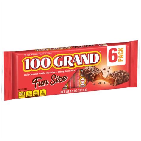 100 Grand Fun Size Candy Bars, 6 ct / 0.75 oz - Kroger