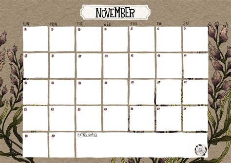 Free Calendar/ Journal /Diary/ Printables – Anja Sturm Illustration