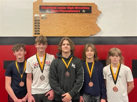 Clearfield Jh Wrestling Team Places 5th At North Allegheny