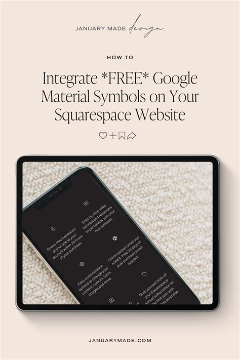 Iconic Design: Integrate Google Material Symbols on Your Squarespace ...
