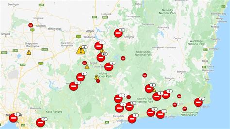 Australia Bushfires Full List Of Road Closures In Nsw Victoria The