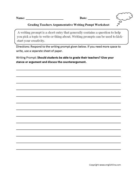 8th Grade Argumentative Essay Worksheets