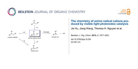 The Chemistry Of Amine Radical Cations Produced By Visible Light