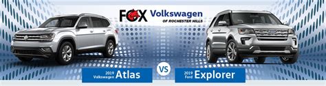 2019 Volkswagen Atlas Vs Ford Explorer Suv Comparison