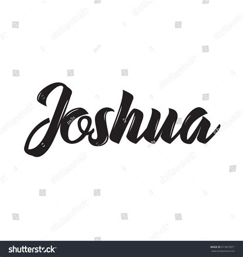 Joshua Text Design Vector Calligraphy Typography: Stock-Vektorgrafik ...