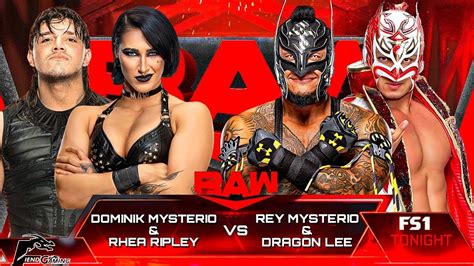 Wwe 2k23 Rhea Ripley And Dominik Mysterio Vs Rey Mysterio And Dragon Lee Tag Team Match At Wwe