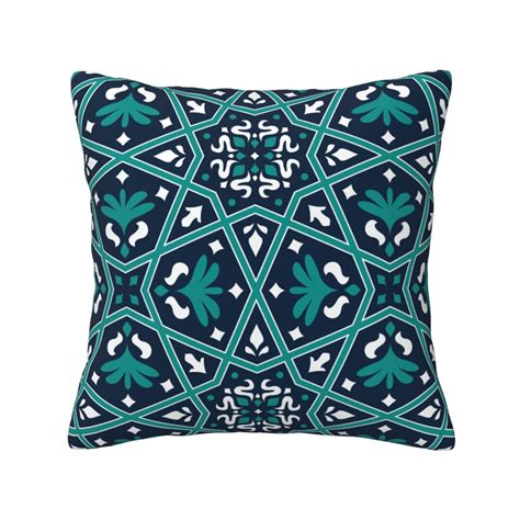 Home Throw Pillow Covers Two Sides Printed Arabesque Pattern Decor Sofa