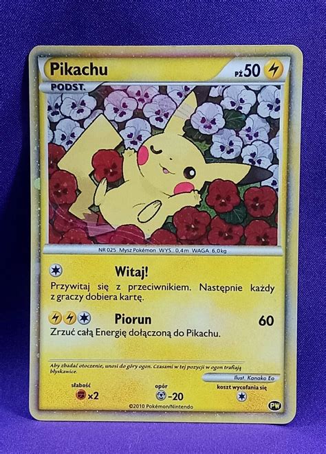 Mavin Pokemon Card World Collection 2010 Polish Pikachu PW Holo Promo