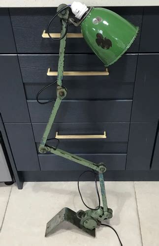 vintage industrial machinist  arm anglepoise lamp btlfld restorations