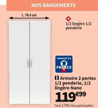 Promo Armoire 2 Portes Nano Chez Conforama